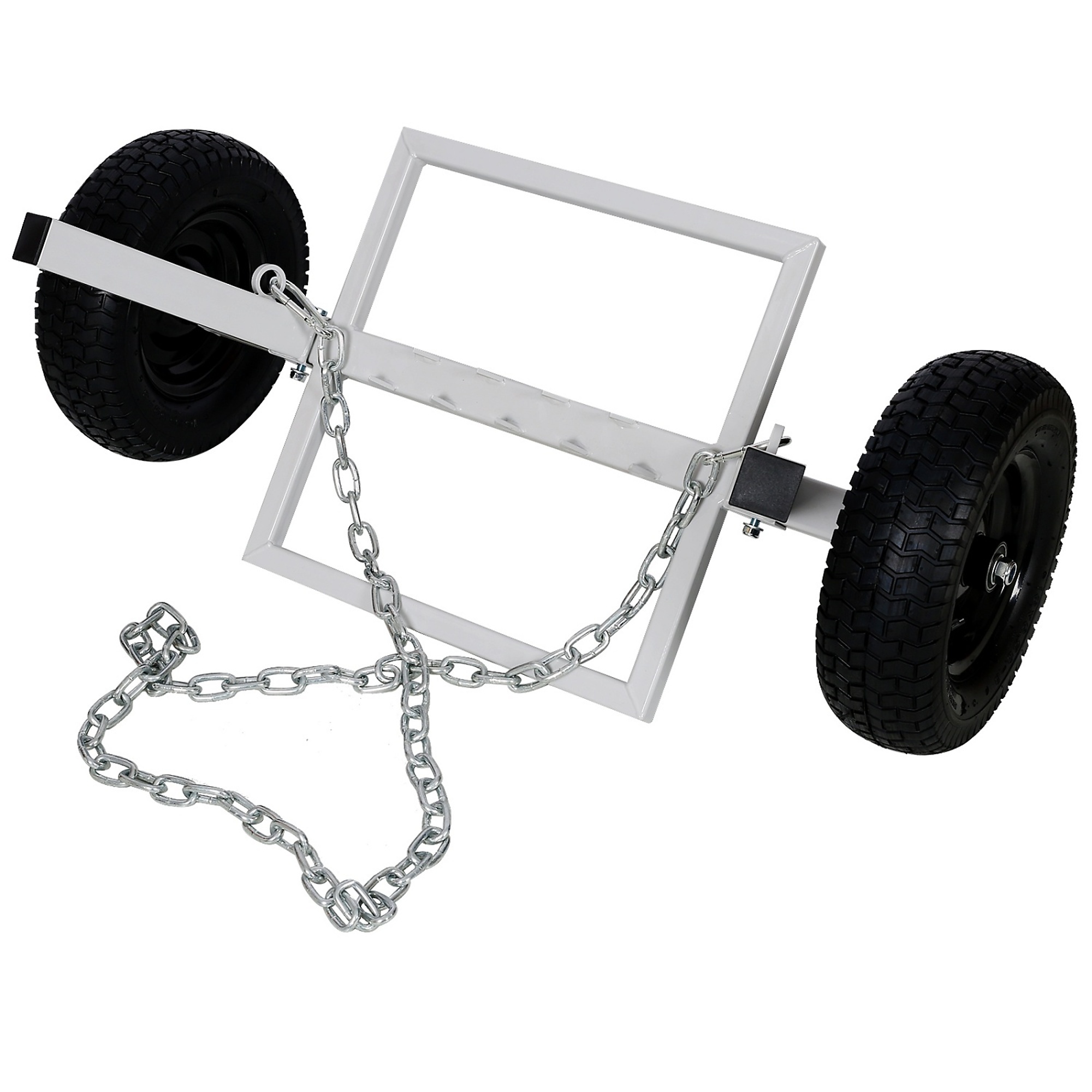 BlackTeck Heavy-Duty Log Dolly — 1100-Lb. Capacity, Steel, 8in. Pneumatic Tires, White, Model# N2-54595